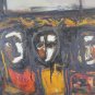 Painting Abstract by Gianni Castagneto 1933-2019 Painting oil On Board Signed XM