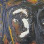Painting Abstract by Gianni Castagneto 1933-2019 Painting oil On Board Signed XM