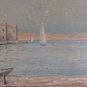 Small Painting oil On Board Signed Reynaud View Sea Marine landscape Bsn