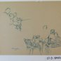 Drawing Antique Sketch Children School Pen paper Signed Reinoltz 1935 BM53.2