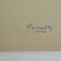 Drawing Antique Sketch Children School Pen paper Signed Reinoltz 1935 BM53.2