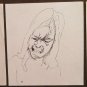 Three drawings Portrait Man Woman Old Vintage Pen On paper Years' 60 P28.8