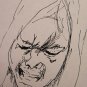Three drawings Portrait Man Woman Old Vintage Pen On paper Years' 60 P28.8
