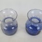 Two Vases For Flowering Tulip Vintage Glass Blue Denmark Scandanavia Design R140