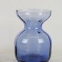 Two Vases For Flowering Tulip Vintage Glass Blue Denmark Scandanavia Design R140