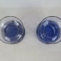 Two Vases For Flowering Tulip Vintage Glass Blue Denmark Scandanavia Design R140