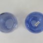 Two Vases For Flowering Tulip Vintage Glass Blue Denmark Scandanavia Design R140