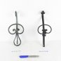 Two Coat Hangers Singles Wall Hanger Wall Vintage Wrought Iron CH16