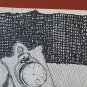 Antique Drawing China On paper Inside With Items On Table France 900 BM53.5b