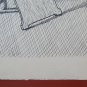 Antique Drawing China On paper Inside With Items On Table France 900 BM53.5b