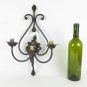 Old Wall Wrought Iron Forged by Hand Three Flames Light Wall CH39