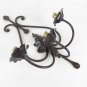 Old Wall Wrought Iron Forged by Hand Three Flames Light Wall CH39