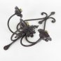 Old Wall Wrought Iron Forged by Hand Three Flames Light Wall CH39