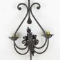 Old Wall Wrought Iron Forged by Hand Three Flames Light Wall CH39