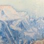 Small Painting Watercolour Frosted Theme landscape Abstract P28.1