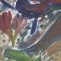 Old Painting oil On Board Symbolist Abstract Inside With Items X7