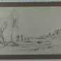 Landscape Countryside Drawing Antique Signed & Dated 1931 France BM53.6B
