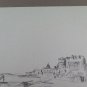 Landscape Countryside Drawing Antique Signed & Dated 1931 France BM53.6B