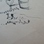 Old Drawing China On paper Glimpse View Country Characters Signed BM53.5E