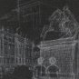 Painting View Torino Square Castle Palace Madame Old On Board Drawing X4