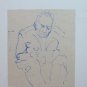 4 drawings Sketching On paper Studio For Fugura Full Pen Vintage P28.7