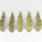 5 Old Fret Bronze Golden Shaped Like Leaf Frieze Antique Decoration Art CH28