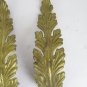 5 Old Fret Bronze Golden Shaped Like Leaf Frieze Antique Decoration Art CH28