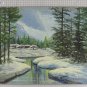 Landscape Snowy Old Painting Signed Reynaud Bsn