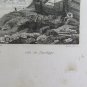 Engraving Antique Milan Posillipo Hill Naples View Audot Edit VS11