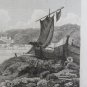 Engraving Antique Milan Posillipo Hill Naples View Audot Edit VS11