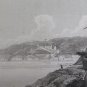 Engraving Antique Milan Posillipo Hill Naples View Audot Edit VS11
