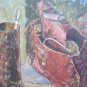 Antique Painting To oil On Board Inside With Tools Of Painter Year 1959 p10