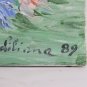 Small Painting Floral Vintage Style Impressionist Painting Blossom Signed R136