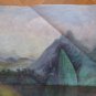 Old Painting oil On Linen landscape View Signed Tajada Vintage MD10