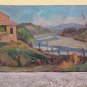 Painting oil On Board landscape Countryside Emilia Romagna Signed Pancaldi p2