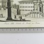 Engraving Antique Gandini Francesco Square Of Trinity Of' Monti IN Rome VS11
