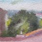 Painting Sketch Watercolour On paper View From Rooftops Of Piumazzo Painting P14