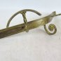 Coat Hangers Wall Wrought Iron Golden With 2 Coat Hooks Vintage CH2