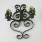 Pair Of Wall Wrought Iron Two Flames Decorated With Patterns A Wanted X15
