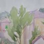Old Painting Watercolour Sketch View from The Window Painter Pancaldi