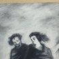 Painting Antique Charcoal On paper Hamlet Art Pierre Duteurtre Said Dut BM53.1