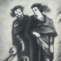Painting Antique Charcoal On paper Hamlet Art Pierre Duteurtre Said Dut BM53.1