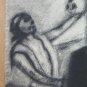 Painting Antique Charcoal On paper Hamlet Art Pierre Duteurtre Said Dut BM53.1