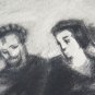 Painting Antique Charcoal On paper Hamlet Art Pierre Duteurtre Said Dut BM53.1