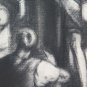 Painting Antique Charcoal On paper Hamlet Art Pierre Duteurtre Said Dut BM53.1