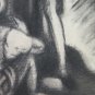 Painting Antique Charcoal On paper Hamlet Art Pierre Duteurtre Said Dut BM53.1