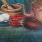 Old Painting Nature Still Signed Reynaud Small Painting Piedmont Italy Bsn