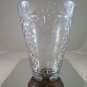 Jar Glass with Base Wooden First Twentieth Century Vintage Crystal Vase R25