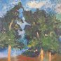 Panel Painted To oil Painting Vintage landscape Countryside France '900 X7