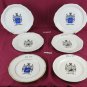 6 Dishes Porcelain Collectibles Weapon Cavalry Army Italian Ei VN11